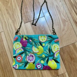 America & Beyond Citrus Blueberry Infusion Clutch w/removable crossbody strap